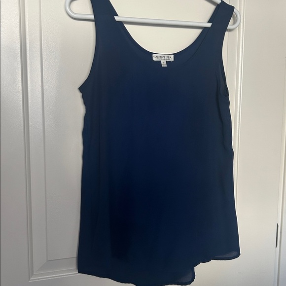 Active USA Tops - Active USA Deep Blue Sleeveless Blouse